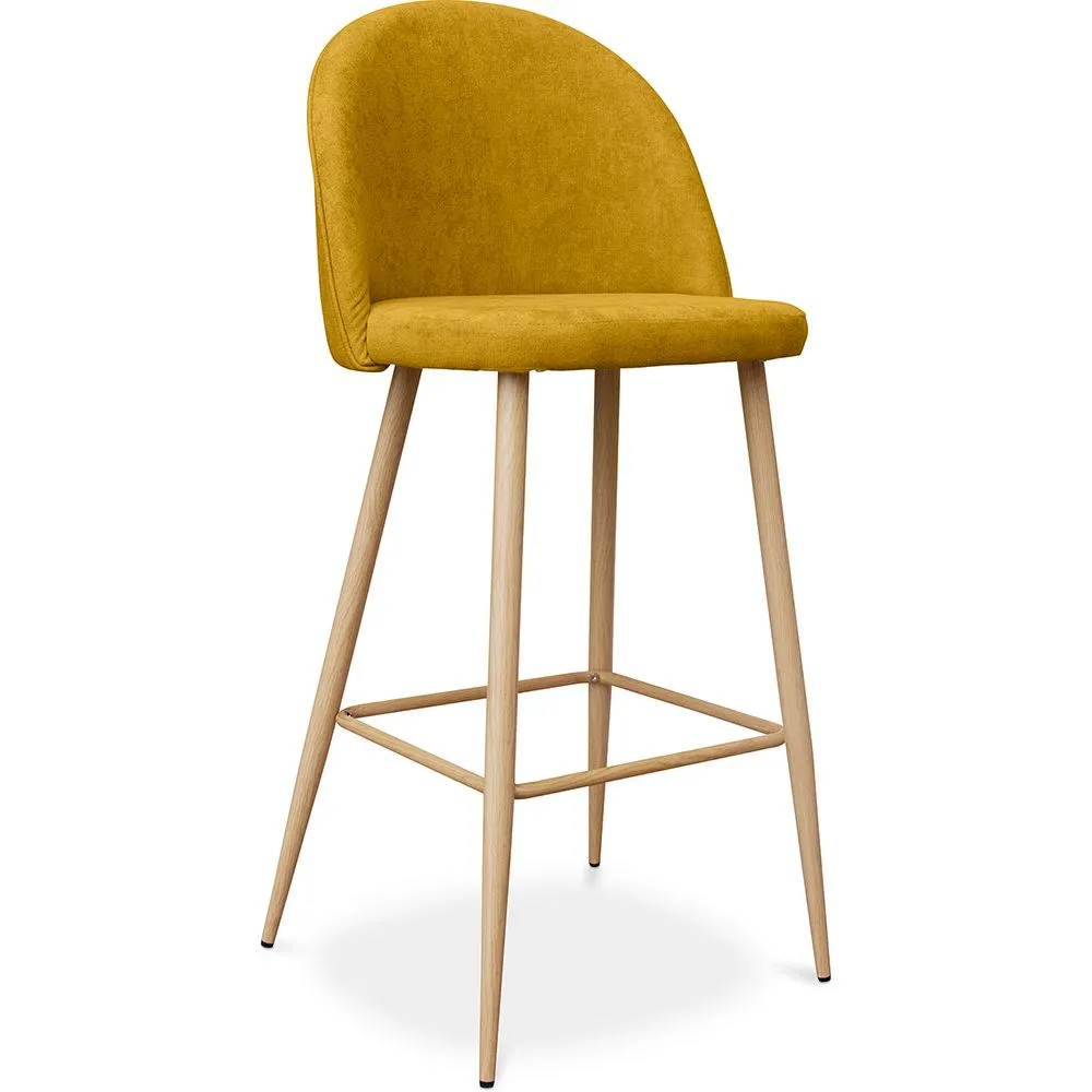 Fabric Upholstered Stool - Scandinavian Design - 76cm - Evelyne image 8