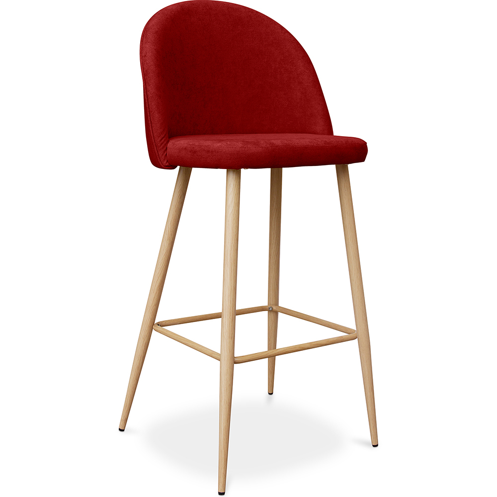  Buy Fabric Upholstered Stool - Scandinavian Design - 73cm - Evelyne Red 59356 - in the UK