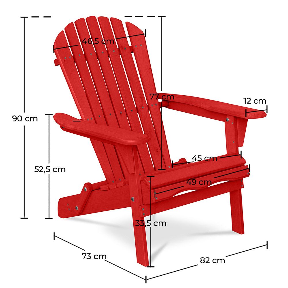 Wooden Outdoor Chair with Armrests Adirondack Garden Chair Adirondack Privatefloor