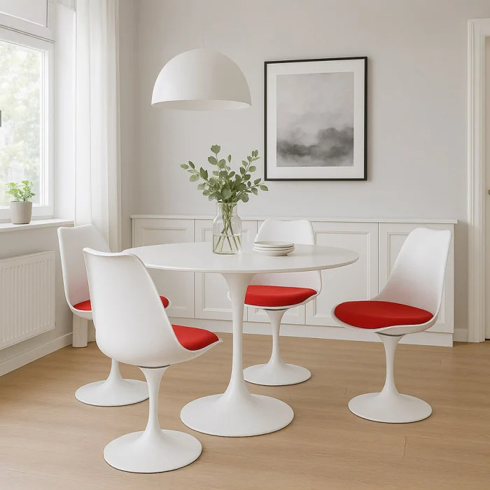 Dining Chair White Swivel Chair Tulip Privatefloor