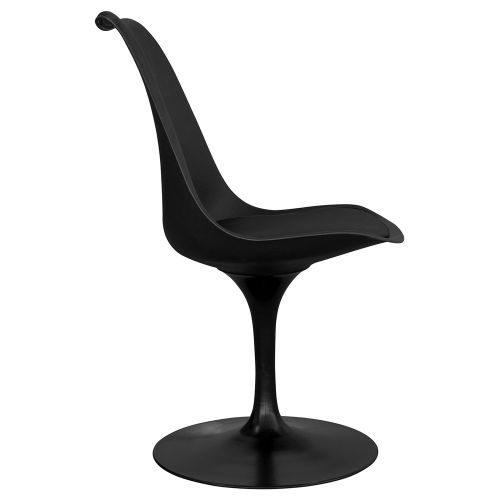 Black hot sale tulip chair