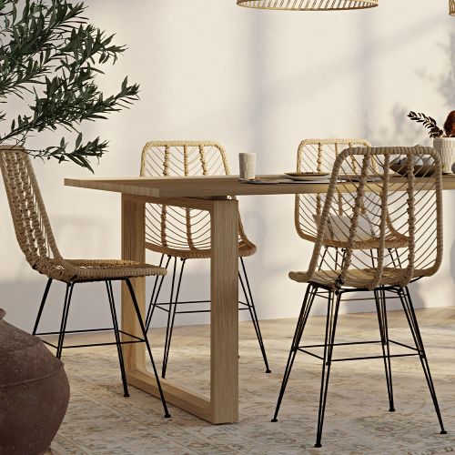 Boho top dining chairs