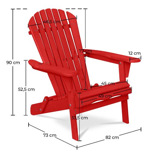 Red folding adirondack hot sale chairs