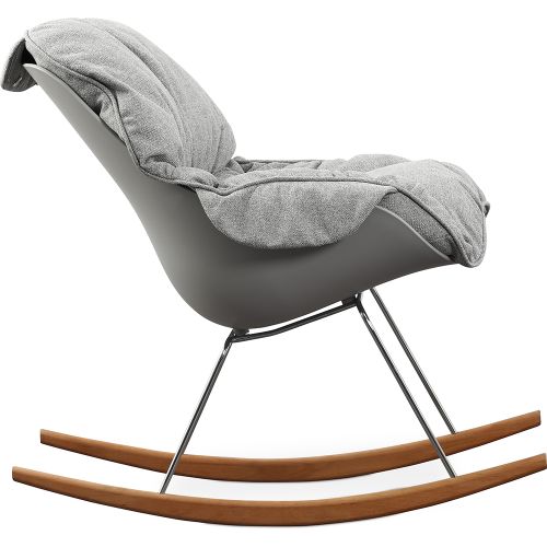 Buy Padded Rocking Chair Scandinavian Design Ruma Grey 59895