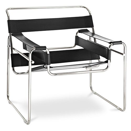 Leather strap lounge chair top