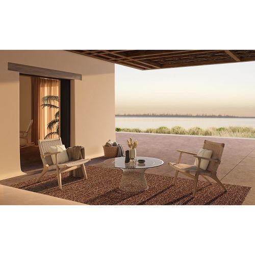 Wooden Lounge Chair Boho Bali Design Birma