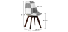 Dining Chair - Upholstered in Black and White Patchwork - New Edition - Sam image 7