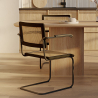 Dining Chair with Armrests - Vintage - Wood and Rattan - Bastral image 7