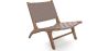 Armchair - Boho Bali Design Armchair - Wood and Leather - Recia image 7
