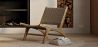 Armchair - Boho Bali Design Armchair - Wood and Leather - Recia image 7