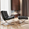 Design armchair with footrest - Leather upholstered - Town image 7