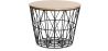 Round Side Table - Industrial Design - Wood and Metal - Basker image 7