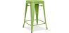 Industrial Design Bar Stool - Matte Steel - 60cm - Stylix image 9