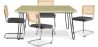 Pack Industrial Design Dining Table 120cm & 4 Rattan Dining Chairs - Velvet Upholstery - Martha image 9