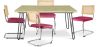 Pack Industrial Design Dining Table 120cm & 4 Rattan Dining Chairs - Velvet Upholstery - Martha image 9