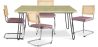 Pack Industrial Design Dining Table 120cm & 4 Rattan Dining Chairs - Velvet Upholstery - Martha image 9