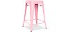 Industrial Design Bar Stool - Matte Steel - 60cm - Stylix image 9