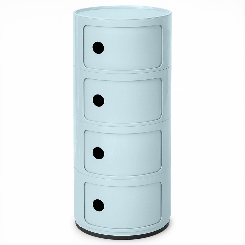 Plastic Storage Chest - 4 Drawers - Modern Glossy Organizer - New Caracas 4 image 8